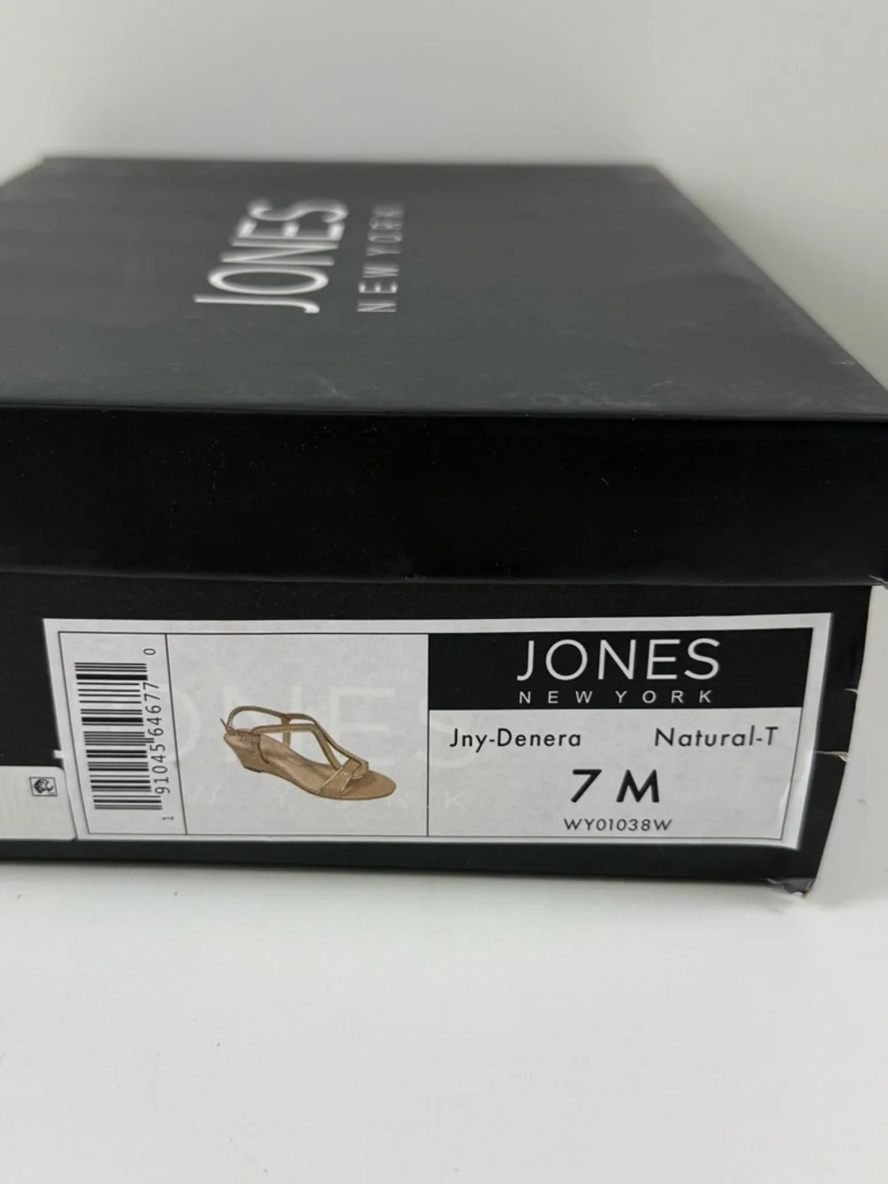 Jones New York Denera Strappy Wedge Sandals Womens 7M Natural Beige Buckle NEW
